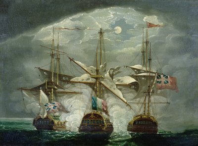 Scena di battaglia al chiaro di luna da Robert Cleveley
